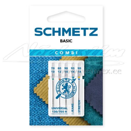 Nõelad Schmetz 130-705 H Combi-Box erinevad suurused 5 tükki