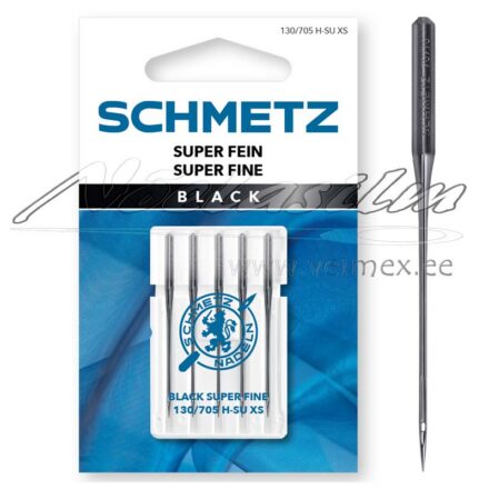 Õmblumasin nõelad Schmetz 130/705 H-SU XS Black Super Fine 60/8