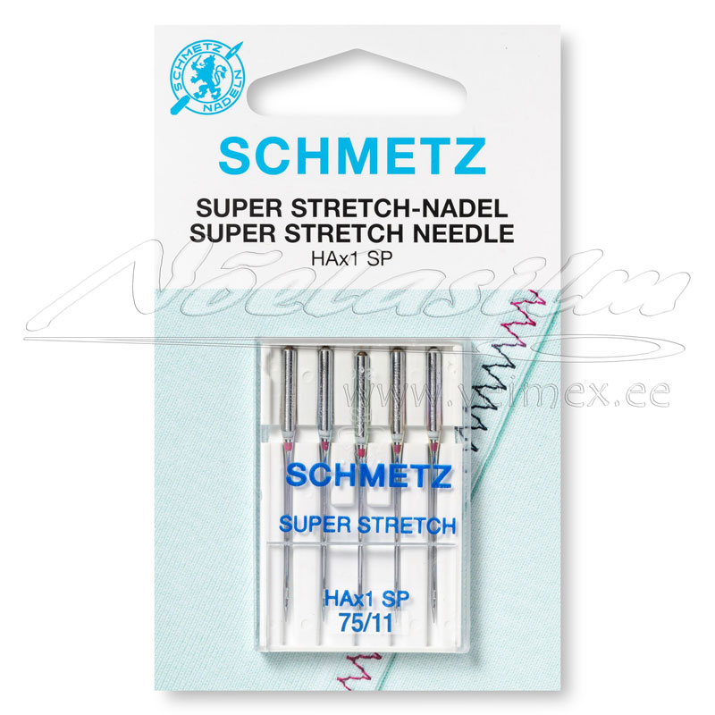 Õmblusmasina Nõelad Schmetz HAx1 SP SuperStretch 5 x 75/11