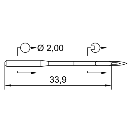 Tööstusliku õmblusmasina nõelad 134-dpx5
