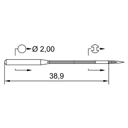 Tööstusliku õmblusmasina nõelad UY128-GAS